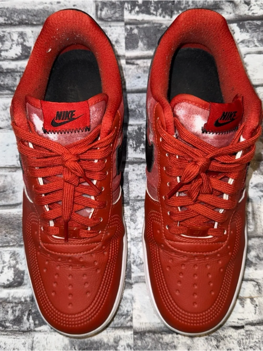 Used Nike Air Force 1 Low ID Nike By You Team Red DN4164-991 Size 11 - Picture 9 of 12